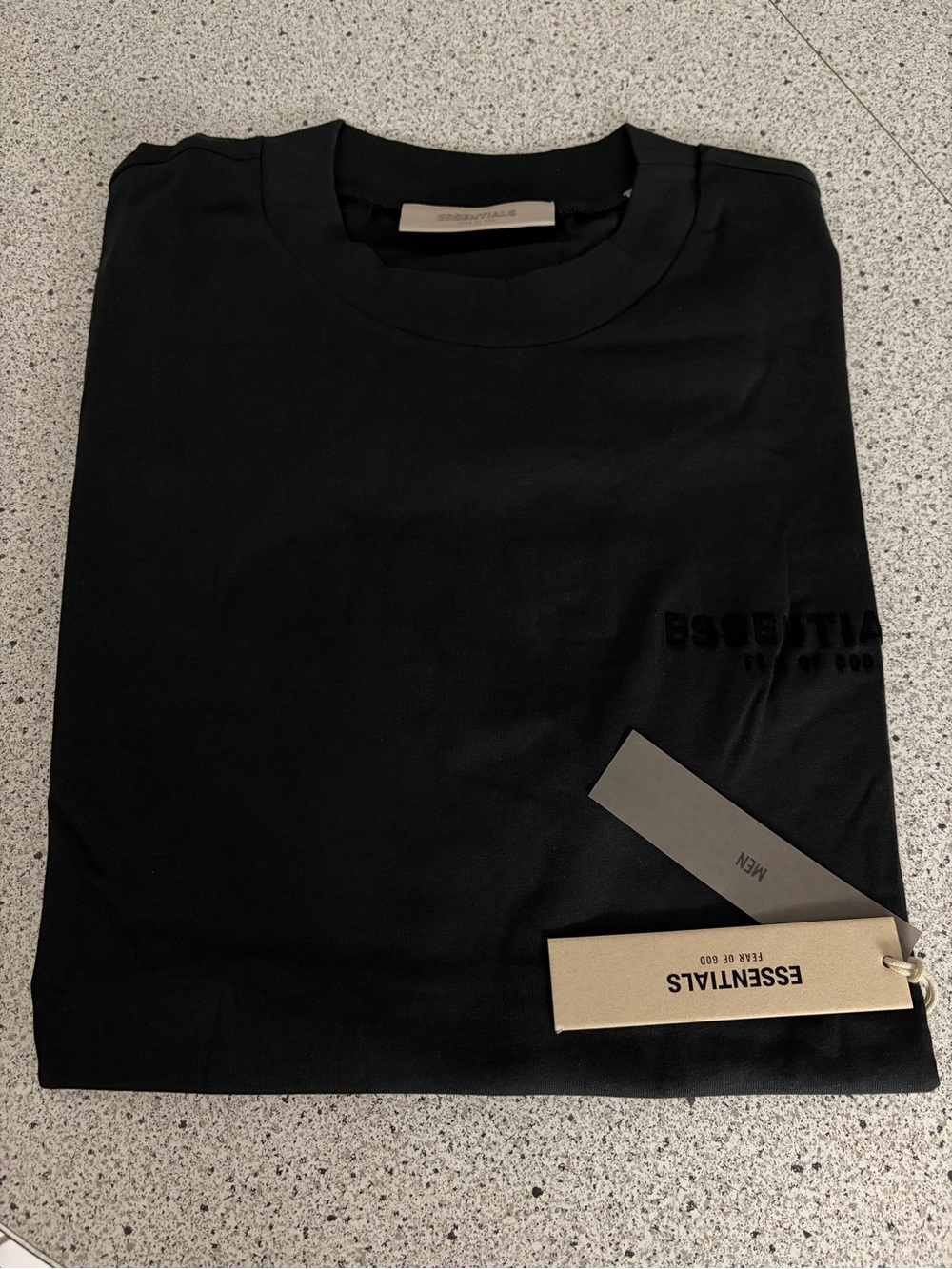 Essentials Black Short Sleeve Logo T-Shirt - Picture 3 of 6